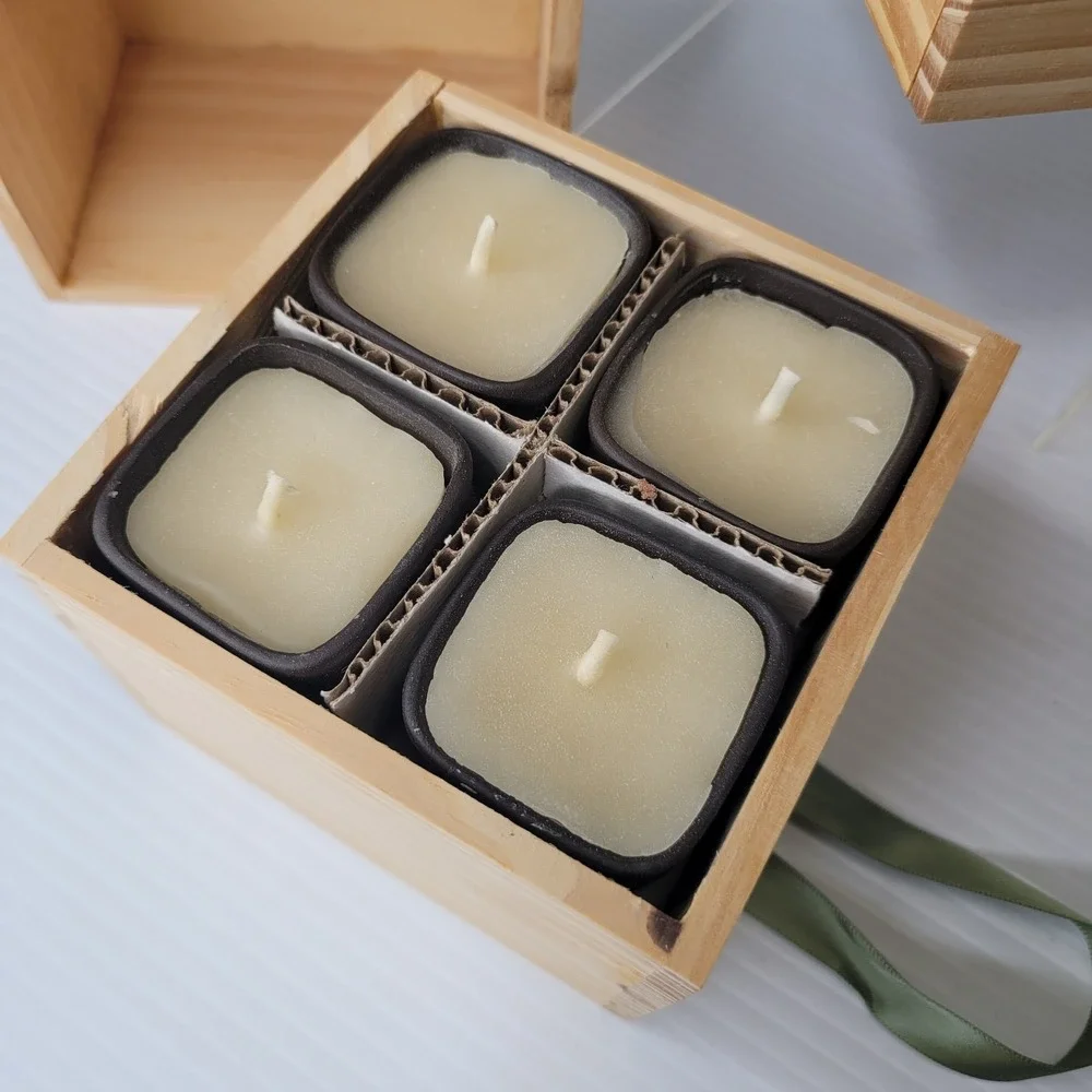 Williams Sonoma Vintage Limited Edition Votive Candle Set Wood‎ Box Set of 8 NEW